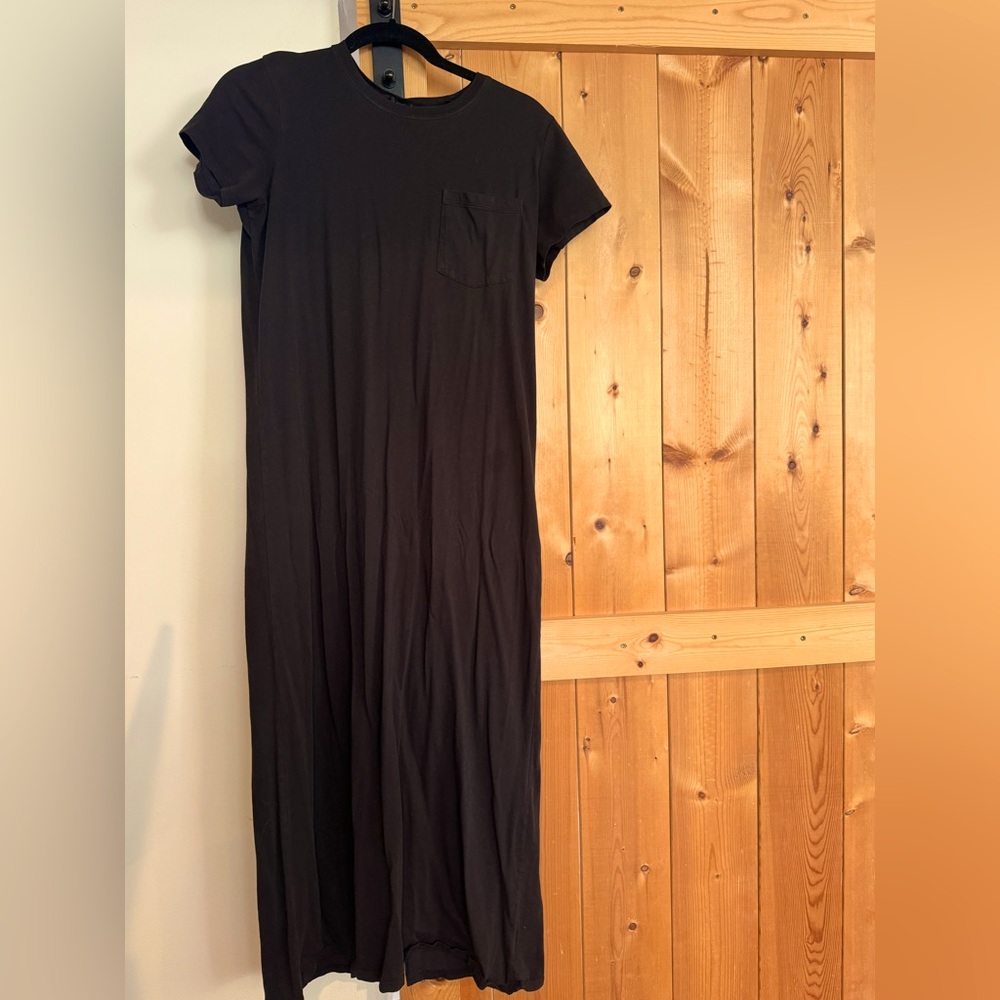 ATM Anthony Thomas Melillo Black Cotton Maxi Dress